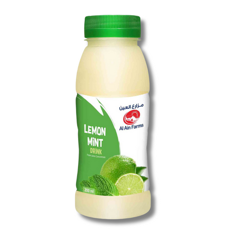 Al Ain Lemon Mint Juice 200ml with a tangy lemon and mint flavor