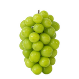 "A close-up of fresh, golden-green Shine Muscat Grapes-500g, showcasing their smooth, seedless skin and juicy texture. Perfect for snacking, salads, or desserts."