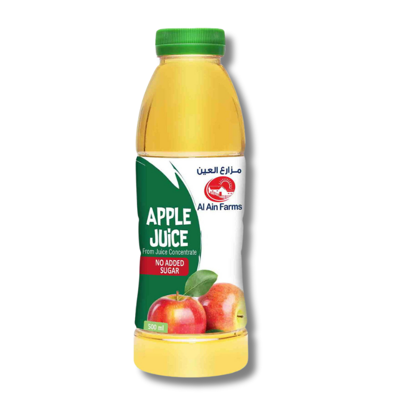 Al Ain Apple Juice 500ml with crisp, fresh apple flavor