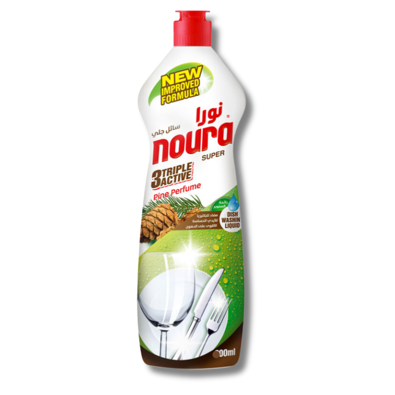 Noura Dishwashing Liquid Detergent Pine Perfume 800ml for powerful cleaning and fresh pine scent