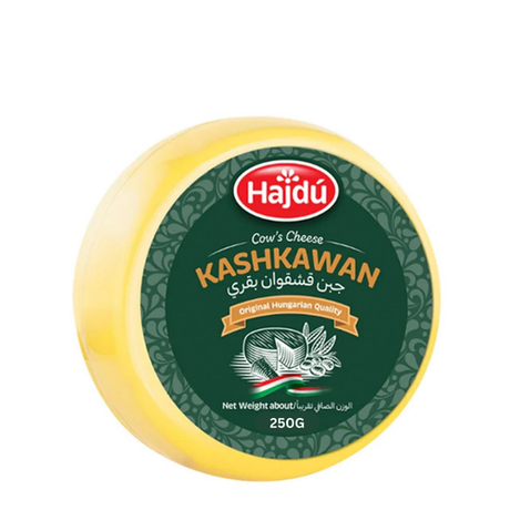 Hajdu Kashkaval Cow Cheese 250g – Smooth and versatile cheese made from cow’s milk.