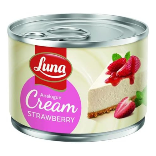  Luna Analogue Cream with Strawberry - 155g – Sweet strawberry-flavored cream, perfect for desserts and toppings.