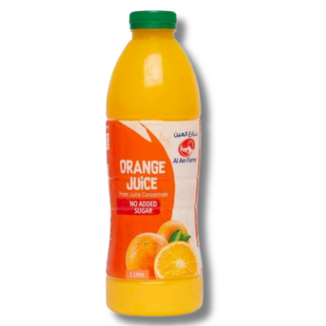 Al Ain Orange Juice 1Litre with fresh orange flavor and vitamin C benefits