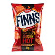 Tiffany Finns Scorchin' Hot Chips (85g) with vibrant packaging featuring flames and spicy chip imagery.