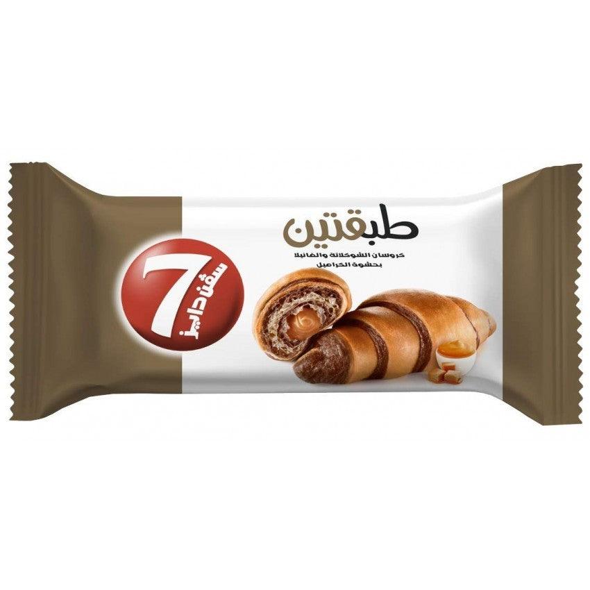 7Days Double Cocoa And Vanilla Croissant With Caramel Filling 90g - Shop Your Daily Fresh Products - Free Delivery 