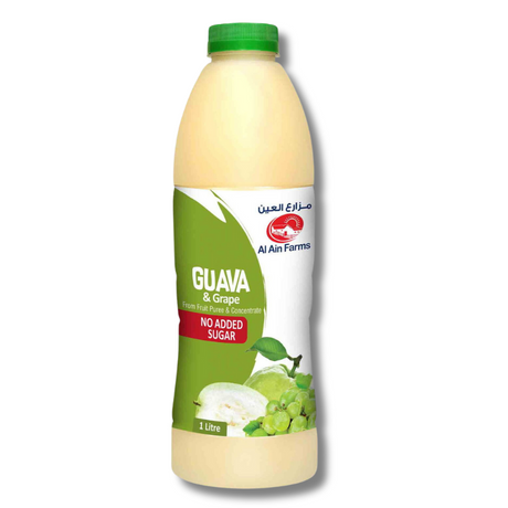 Al Ain Guava & Grape Nectar 1Litre with guava and grape flavors
