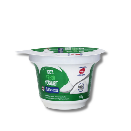  Al Ain Farms Fresh Yoghurt Full Cream,170g | Rich In Calcium,Al Ain full cream yoghurt 170g Dubai calcium boost.