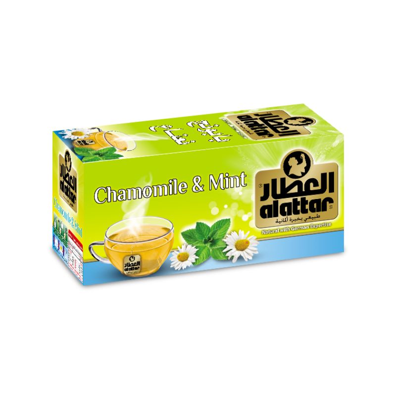 Alattar Chamomile & Mint  – 20 Bags,Natural herbal infusion box – wellness tea in UAE