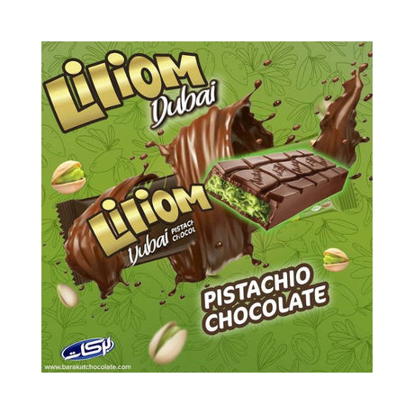 Barakat Liliom Dubai Pistachio Chocolate – 12 Pieces,Premium chocolate with nuts UAE,Dubai