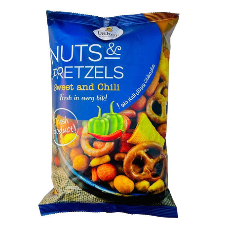 Baker Nuts and Pretzels Sweet and Chili 270g - Palmyra Orders