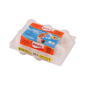 Khaleej White Eggs, Large Size - 6pcs | Rich Protein , Fresh large white eggs Ajman , Dubai , UAE