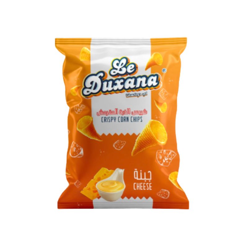 Le Duxana Corn Chips Cheese Flavor - 70g | Cheesy Snack UAE, Kids snack cheese corn chips In Ajman, Dubai, Abu Dhabi, Sharjah, UAE.