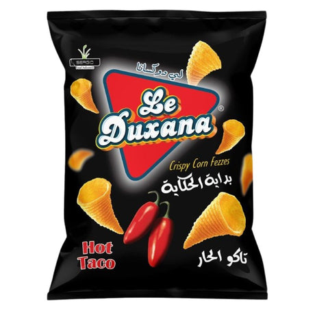 Le Duxana Corn Chips Hot Taco Flavor - 150g, Spicy corn chips IN Dubai, Sharjah, Abu Dhabi, UAE delivery