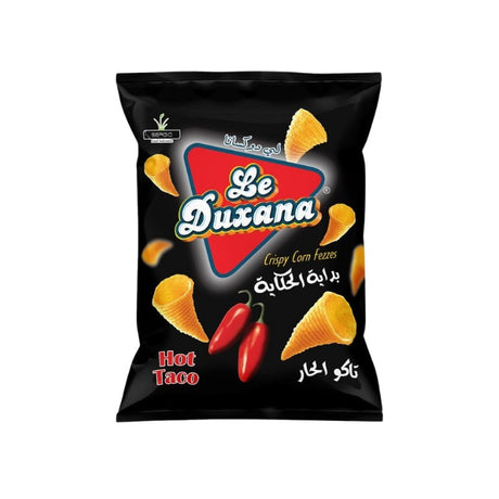 Le Duxana Corn Chips Hot Taco Flavor - 70g, Hot taco chips snack in Dubai