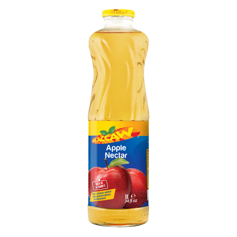 Maccaw Apple Drink, 1L bottle in UAE