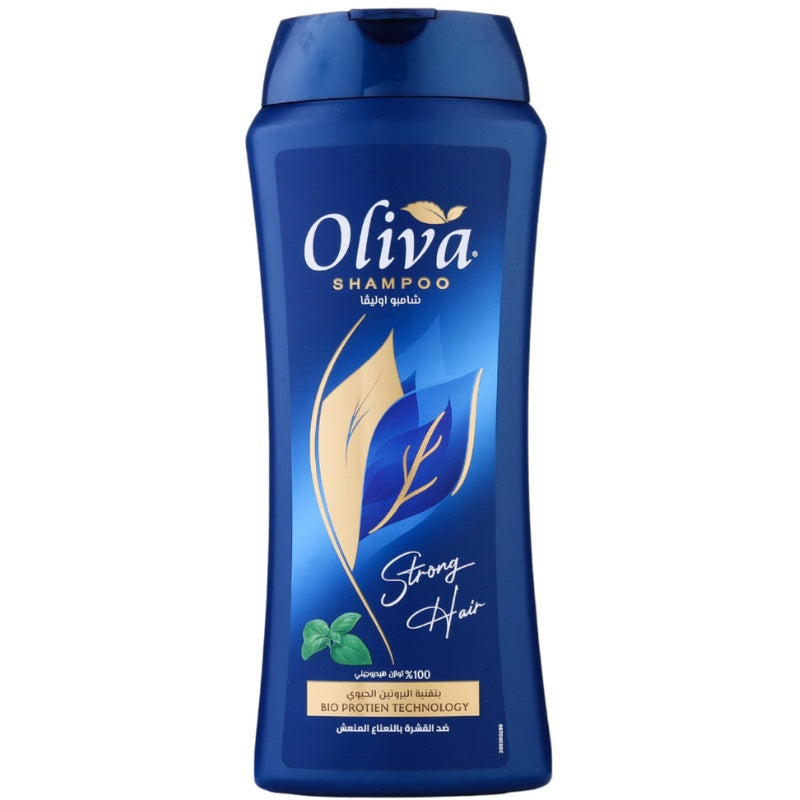 Front Bottle Oliva Anti Dandruff Shampoo Mint - 400ml, Aman.