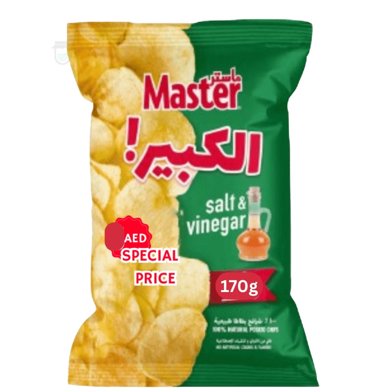 Potato Chips Salt & Vinegar By Master, 170g 