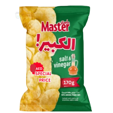 Potato Chips Salt & Vinegar By Master, 170g 