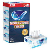 Fine Facial Tissue Classic 2 Ply 130 Sheets 4 Boxes+1 Free