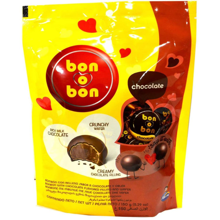 "Bon o Bon Bonbons with Creamy Chocolate Filling and Wafer - 150g Pack"