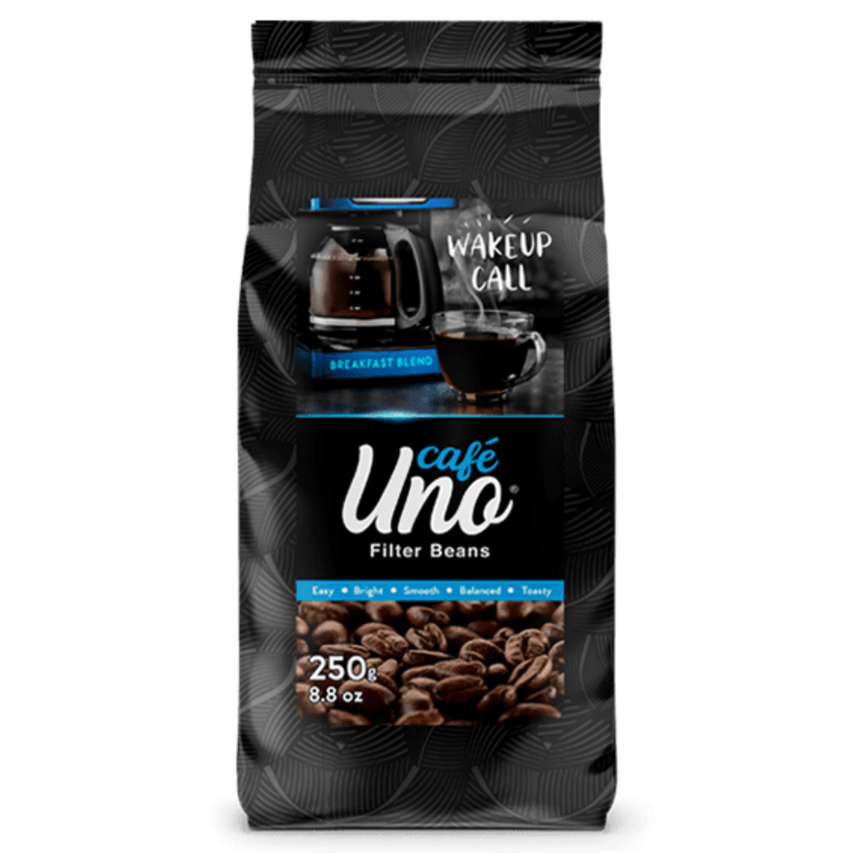 Uno Cafe Filter Coffee Beans Wakeup Call 250g