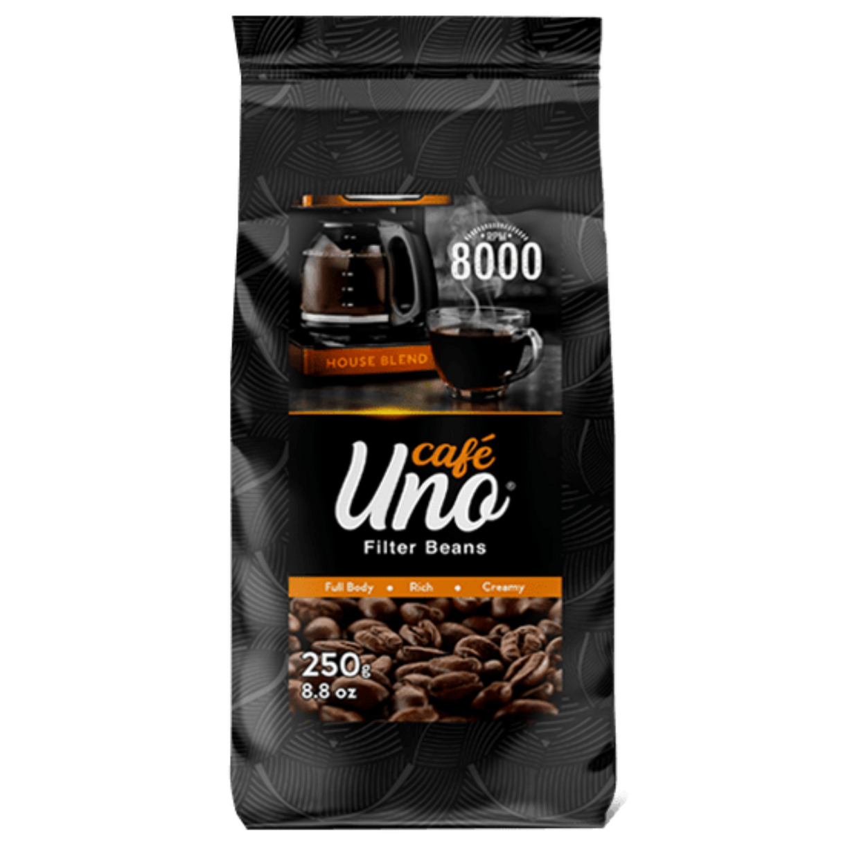 Uno Cafe Filter Coffee Beans 8000 250g