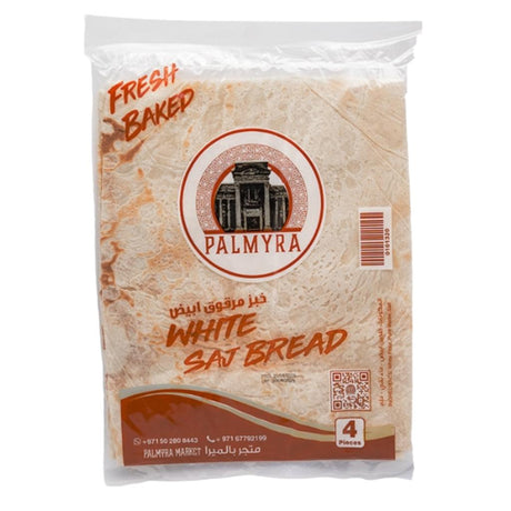 White Saj Bread – 4 Pieces | Premium Flatbread by Palmyra Orders,Fresh Daily UAE Delivery