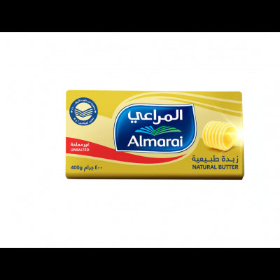 Almarai Natural Butter Unsalted 400g - Palmyra Orders