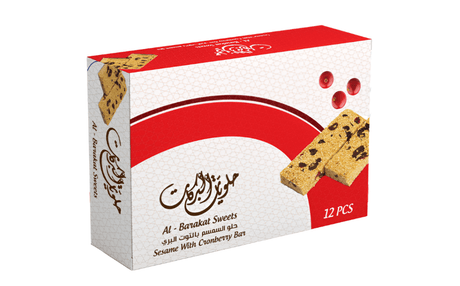 Al Barakat Sweets Sesame & cranberry Bar Box 24Pcs - Shop Your Daily Fresh Products - Free Delivery 