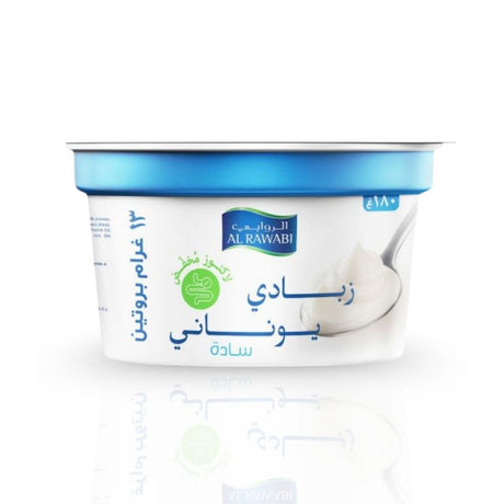  الروابي زبادي يوناني سادة كامل الدسم، 180 غرام