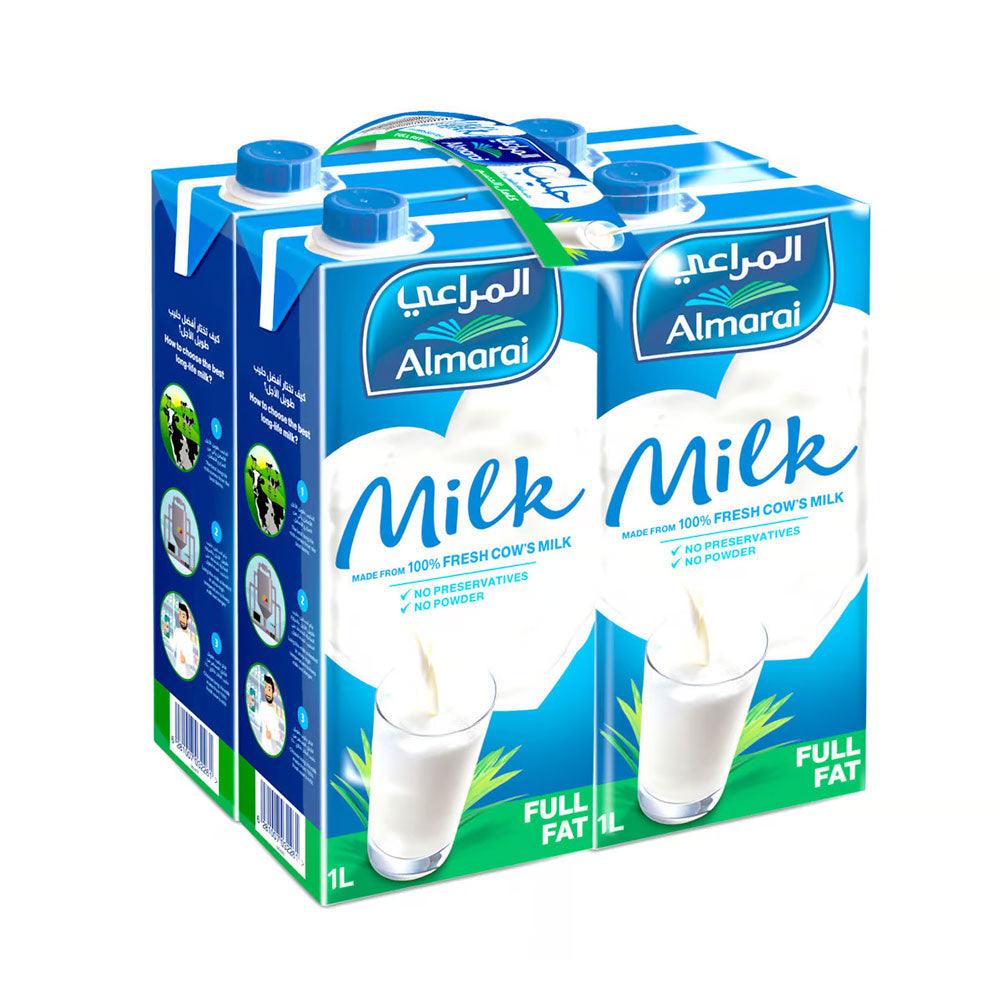 Almarai Full Fat Long Life Milk 4x1L - Shop Your Daily Fresh Products - Free Delivery 