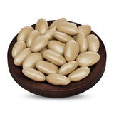Almond Mlabbas Candy, Beige Metallic-250g, beautifully coated in a beige metallic finish for each natural almond, Palmyra Orders UAE.