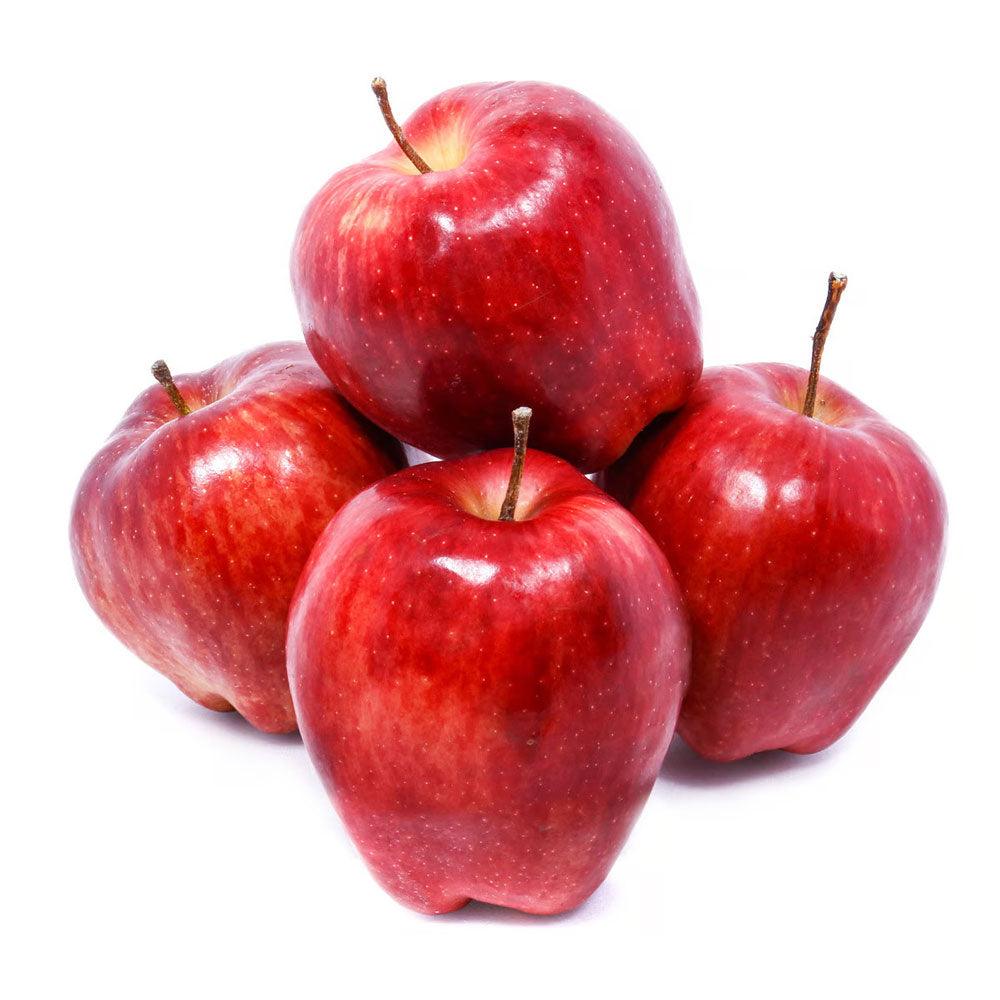 Fresh Red Apple USA - 500g in a Bowl with Leaves