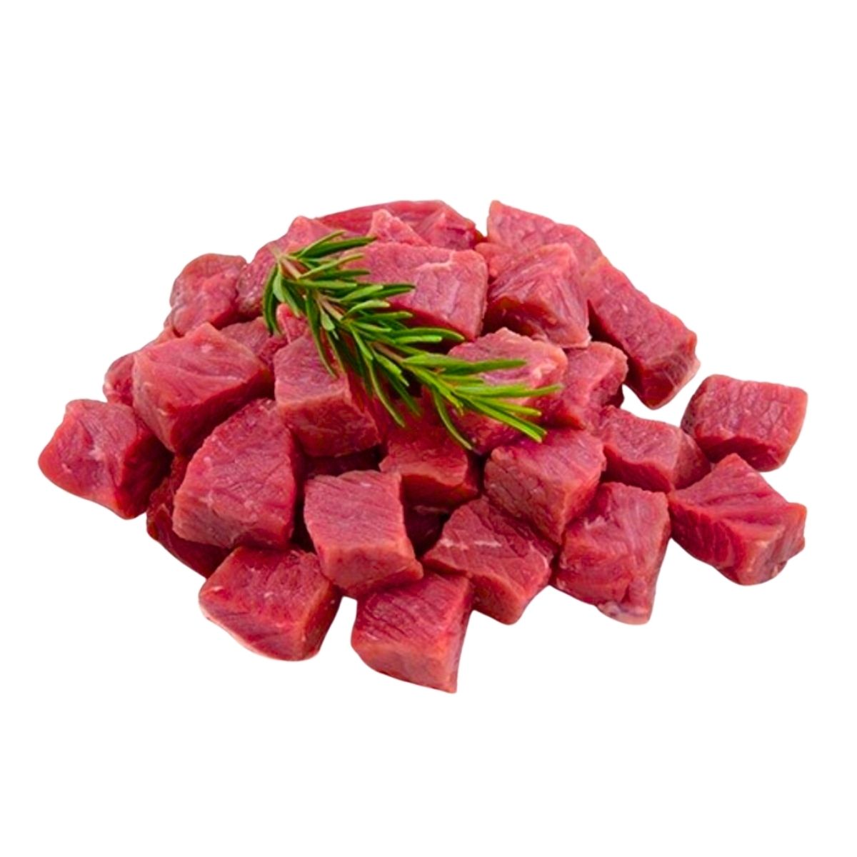 Pure Australian Lamb Back Meat, Cubes, 1kg, Without Bones, Without Fat.