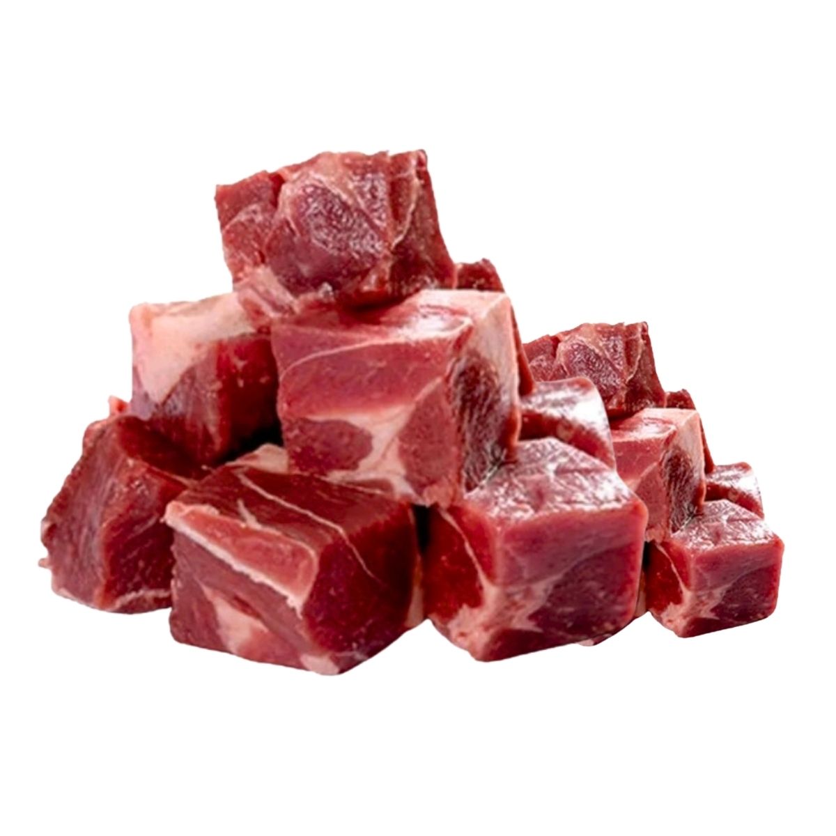 Australian Lamb Back Meat, Cubes, 1kg With Bone.