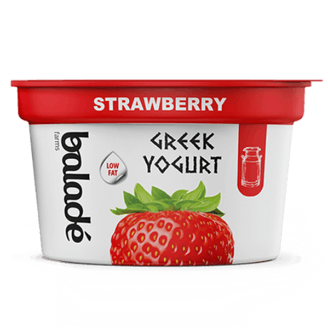 Balade Low Fat Greek Yogurt With Strawberry Flavour 180g - Shop Your Daily Fresh Products - Free Delivery 