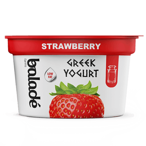 Balade Low Fat Greek Yogurt With Strawberry Flavour 180g - Shop Your Daily Fresh Products - Free Delivery 