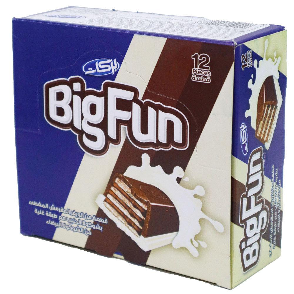 Big Fun Big Fun crunchy wafer bar coated with milk chocolate 12x40g - Shop Your Daily Fresh Products - Free Delivery 