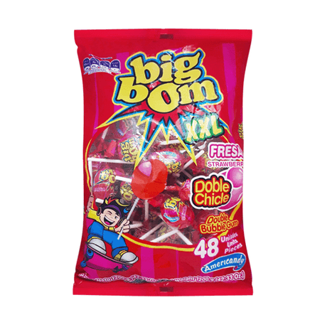 Big Bom Lollipops Strawberry Candy 1200g - Shop Your Daily Fresh Products - Free Delivery 