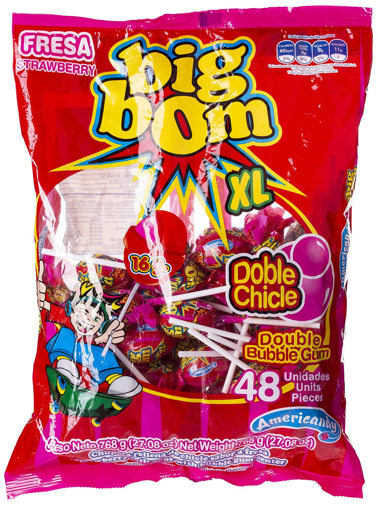 Big Bom Lollipops Strawberry Candy 786g - Shop Your Daily Fresh Products - Free Delivery 