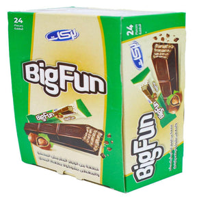 Big Fun crunchy wafer bar Stuffied & coated with Hazelnut chocolate 24x23g - Palmyra Orders