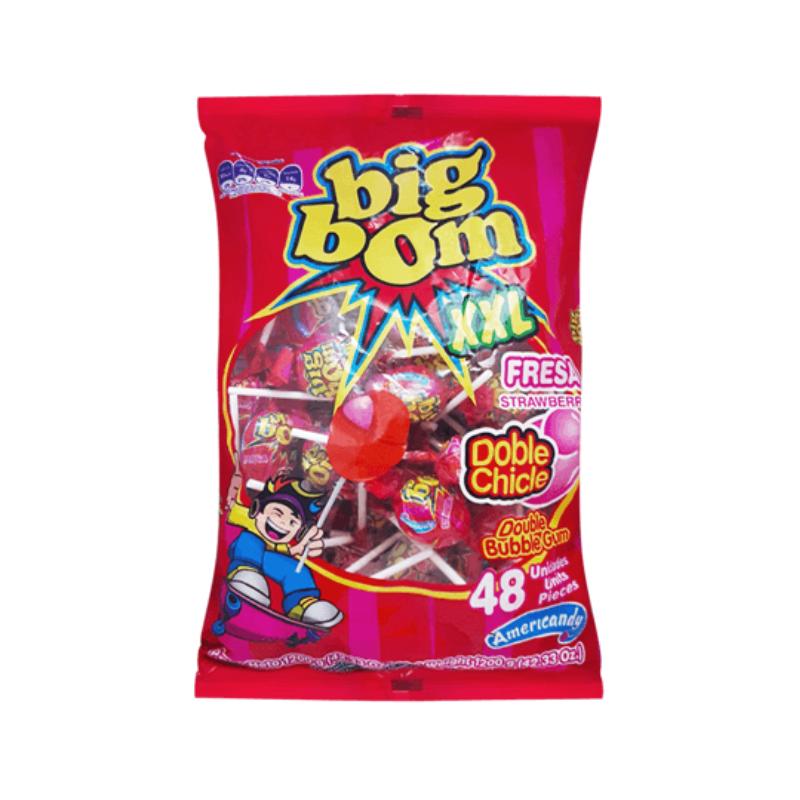 Big Bom Lollipops Strawberry Candy 1200g - Palmyra Orders