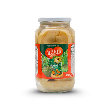 Bluedan Artichoke-600g, Mediterranean pickled artichokes rich in fiber and antioxidants, perfect for salads and mezze in UAE.