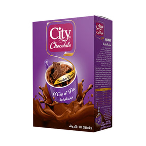 City Cafe Instant Chocolate Drink-10 Sticks, Instant chocolate sticks by Hamwi – Easy preparation and delicious taste
