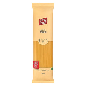 Package of Emirates Macaroni Spaghetti No.3, 400g on a white background