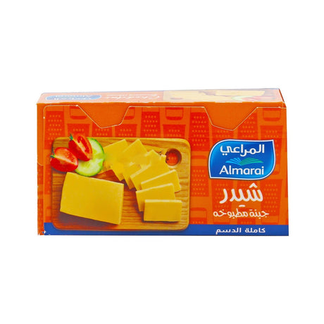 Almarai Processed Cheddar Cheese 250g – Smooth, creamy, and perfect for melting.



