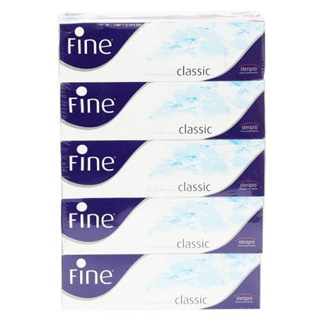 Fine Facial Tissue Classic 2 Ply 130 Sheets 4 Boxes+1 Free