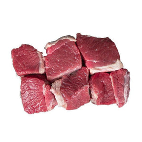 Halal Fresh Veal Meat Cubes Boneless, 500g,Boneless veal cubes fresh cut by Ajman butcher – UAE local meat