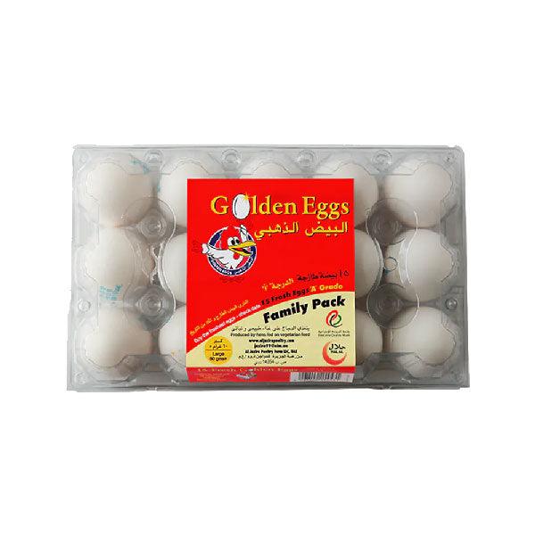 Golden Egg White Eggs Medium 15pcs - Shop Your Daily Fresh Products - Free Delivery 