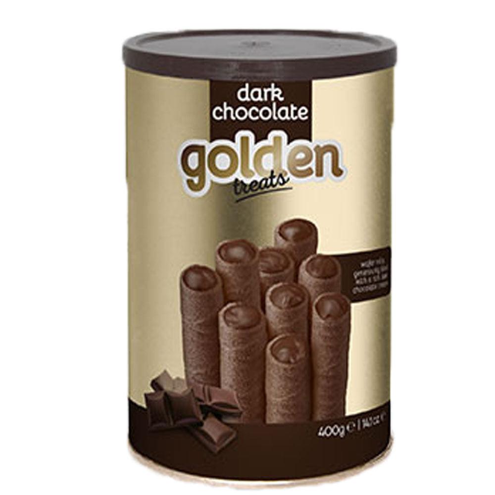 Golden Treats Dark Chocolate Cream Wafer Rolls 400g - Shop Your Daily Fresh Products - Free Delivery 